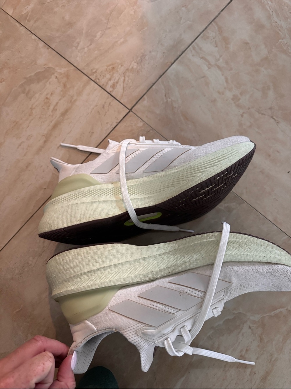 Adidas Women’s Running Sneakers with Light Green Sole - Picture 5 of 6
